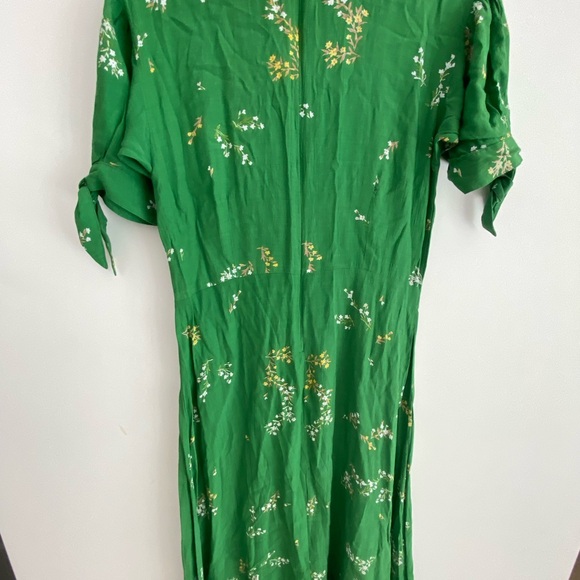 Faithfull the Brand Green Floral Midi Dress - Picture 2 of 2